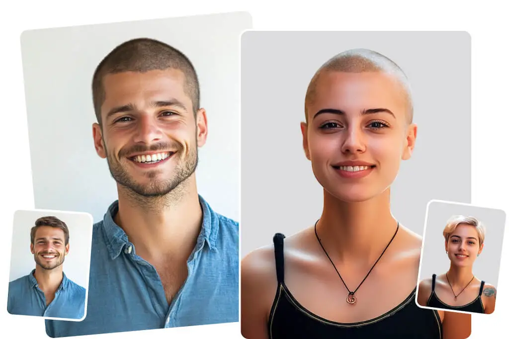 Buzz Cut AI - One-click preview of buzz cut effect, see before and after instantly