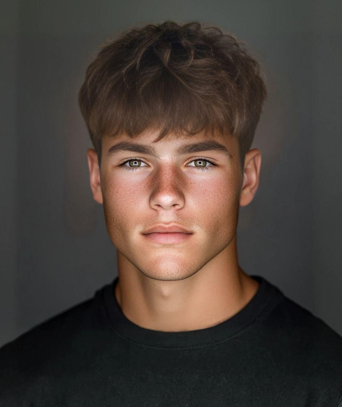 Buzz Cut style: Textured Fringe