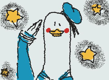 Wigglypaint creature animation - cute dancing animal drawn with wiggly paint effects